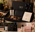 Diwali Hamper for Your Best Friend - perfume, leather wallet or purse, mithai and Diwali card
