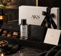 Diwali Hamper for Your Boyfriend - perfume, leather wallet, mithai and Diwali card
