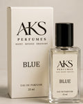 AKS Perfumes BLUE eau de parfum bottle and box