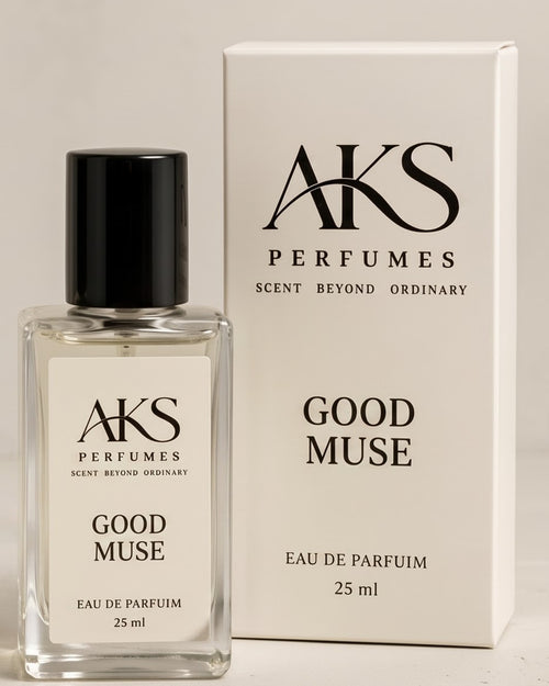 AKS Perfumes GOOD MUSE eau de parfum bottle and box