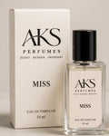 AKS Perfumes MISS eau de parfum bottle and box