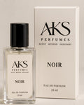 AKS Perfumes NOIR eau de parfum bottle and box